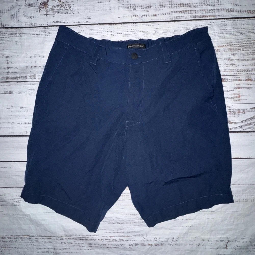 Banana Republic Aiden Chino Shorts Mens 34 Blue